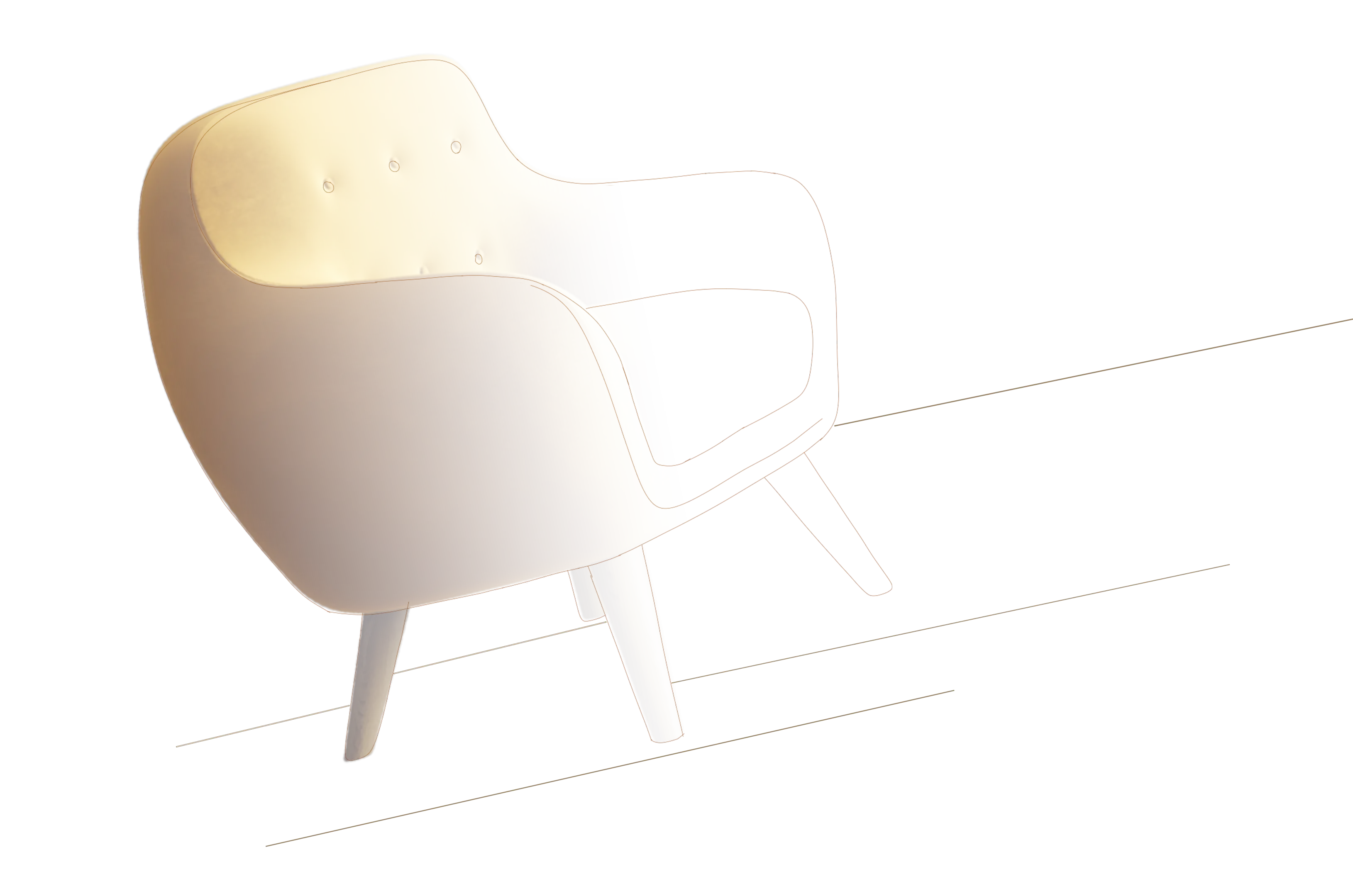 Chairs, papers and pens with a bunch of lines